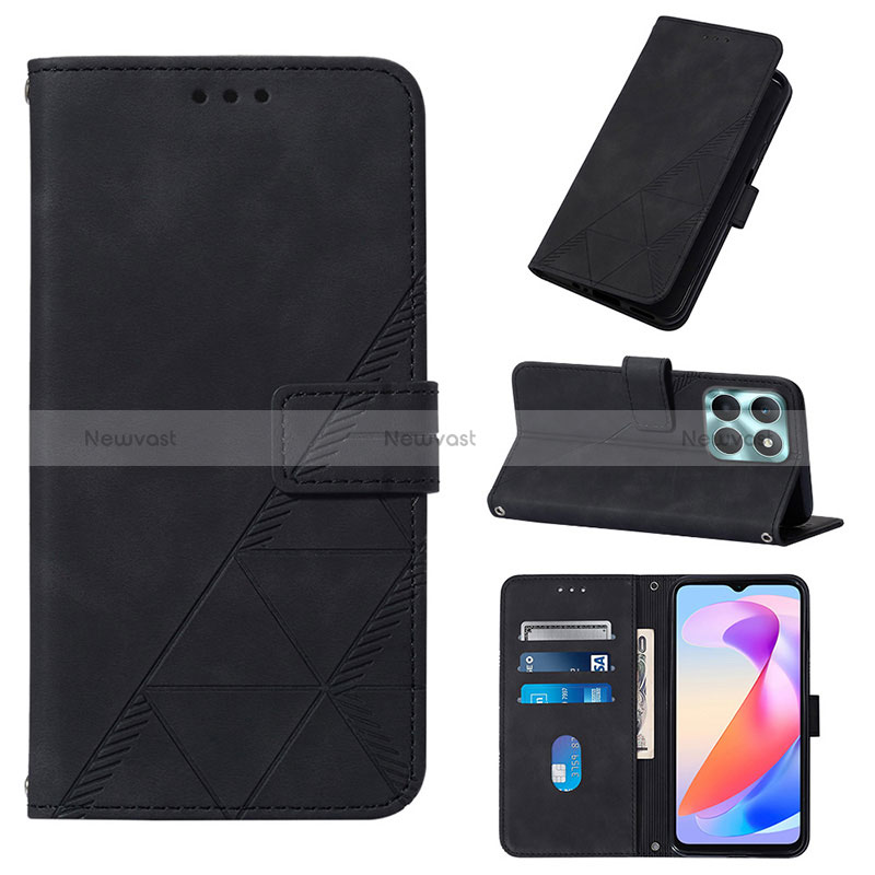 Leather Case Stands Flip Cover Holder YB2 for Huawei Honor X6a