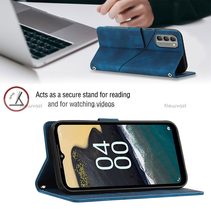 Leather Case Stands Flip Cover Holder YB2 for Nokia G400 5G