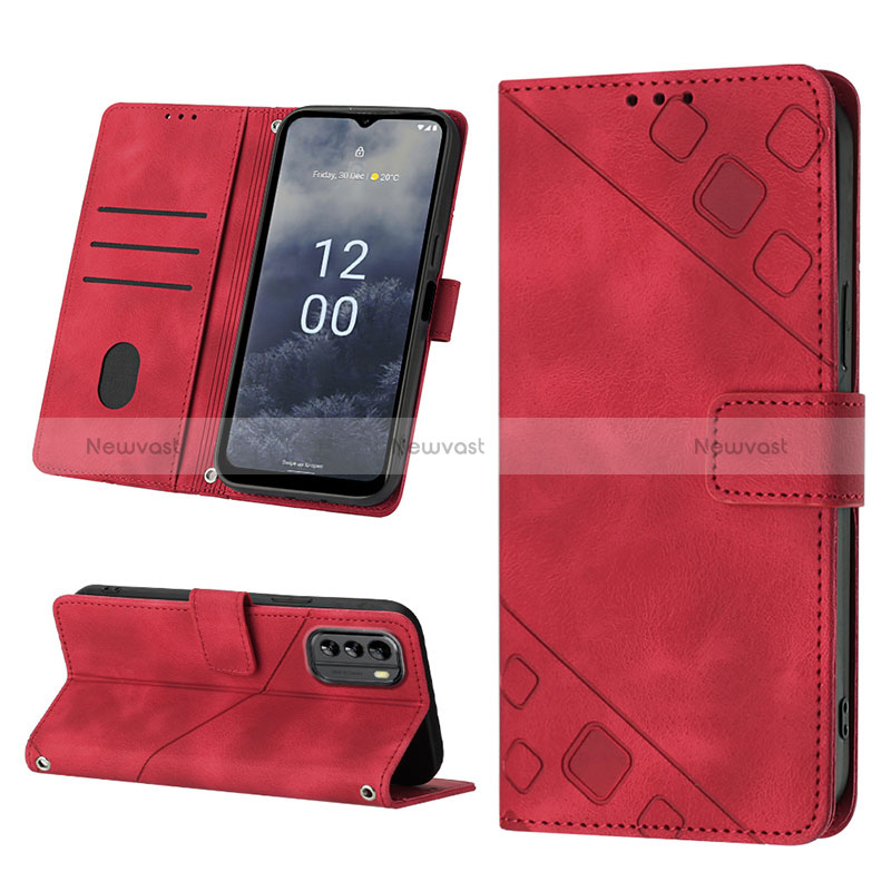 Leather Case Stands Flip Cover Holder YB2 for Nokia G60 5G