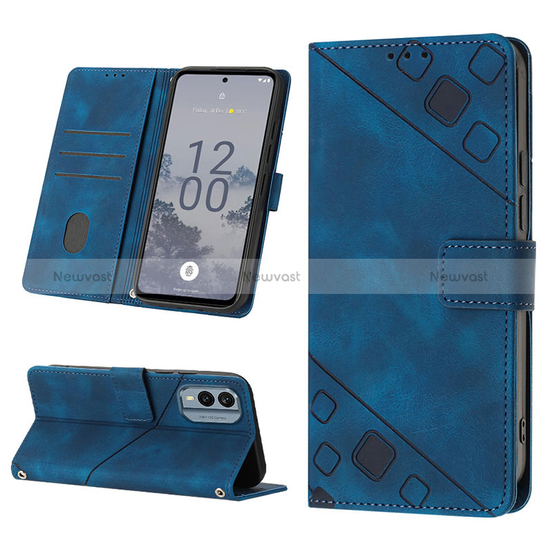 Leather Case Stands Flip Cover Holder YB2 for Nokia X30 5G