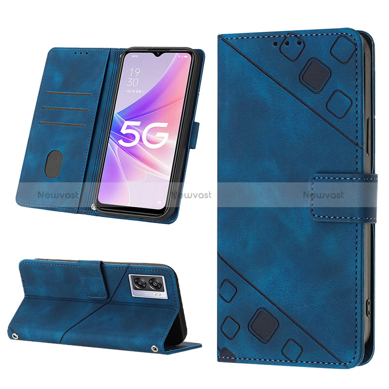 Leather Case Stands Flip Cover Holder YB2 for OnePlus Nord N300 5G