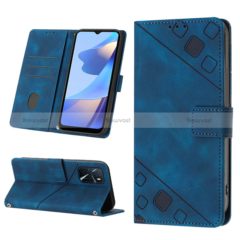 Leather Case Stands Flip Cover Holder YB2 for Oppo A54s
