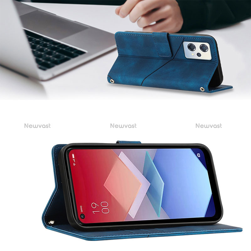 Leather Case Stands Flip Cover Holder YB2 for Oppo K10X 5G