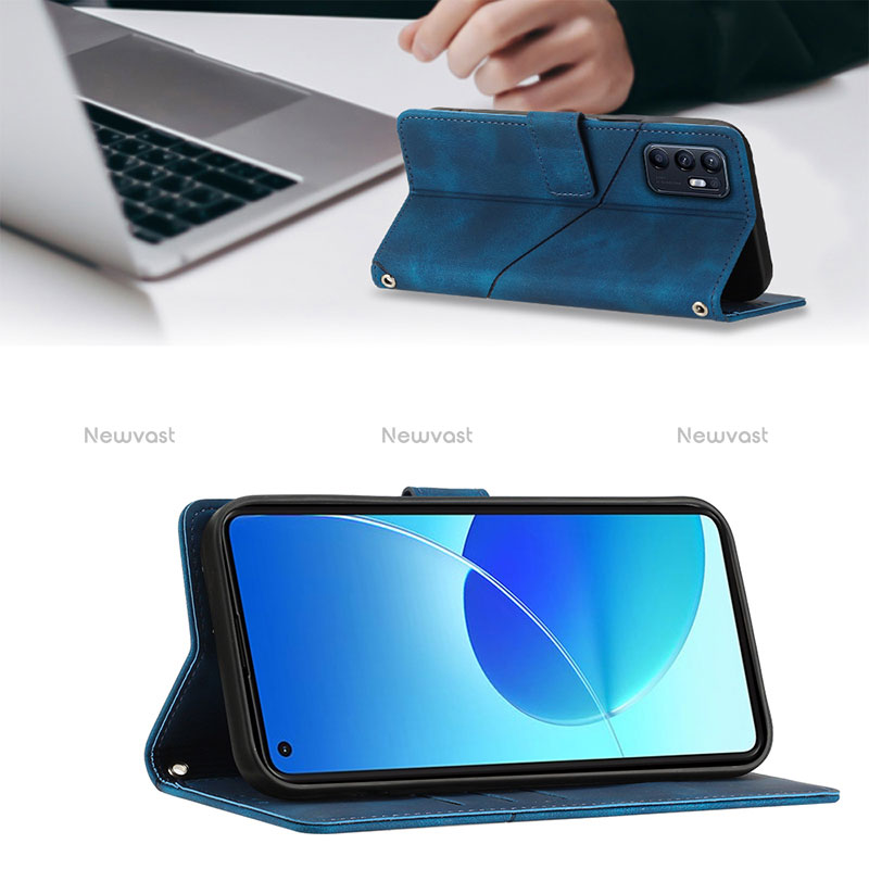 Leather Case Stands Flip Cover Holder YB2 for Oppo Reno6 5G