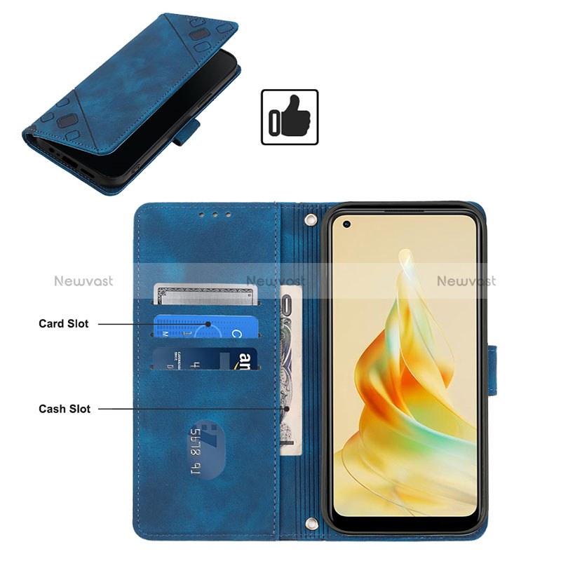 Leather Case Stands Flip Cover Holder YB2 for Oppo Reno8 T 4G
