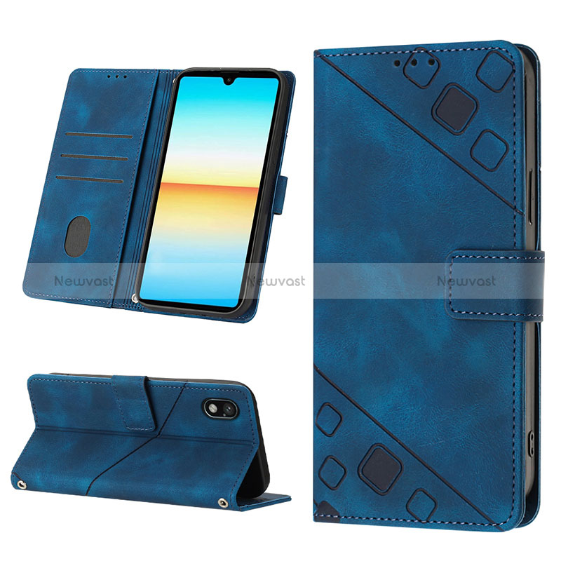 Leather Case Stands Flip Cover Holder YB2 for Sony Xperia Ace III