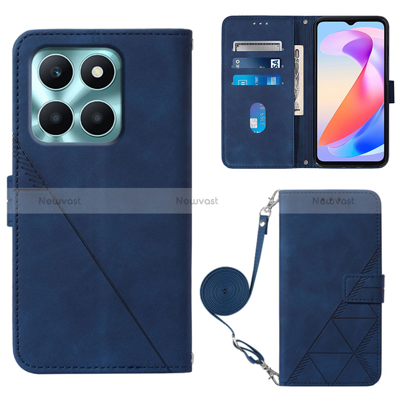 Leather Case Stands Flip Cover Holder YB3 for Huawei Honor X6a