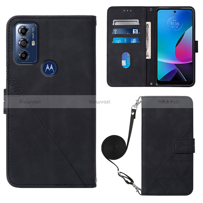 Leather Case Stands Flip Cover Holder YB3 for Motorola Moto G Power (2022)