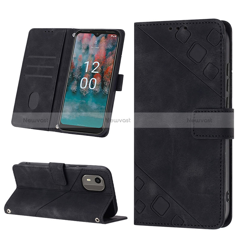 Leather Case Stands Flip Cover Holder YB3 for Nokia C12