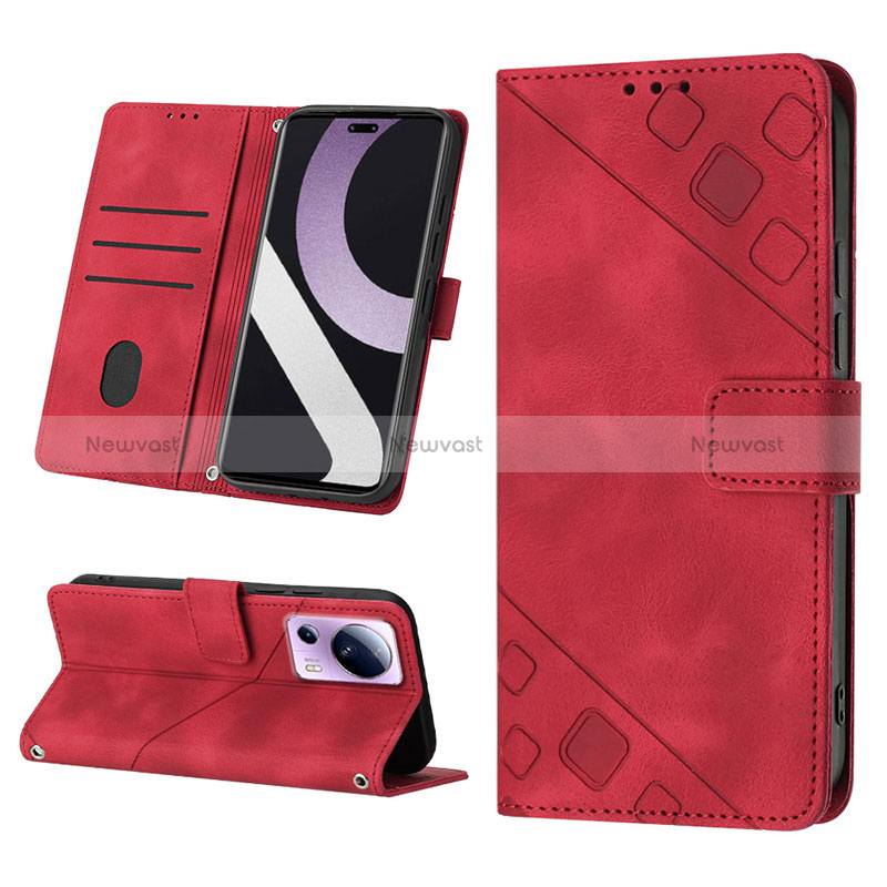 Leather Case Stands Flip Cover Holder YB4 for Xiaomi Mi 13 Lite 5G