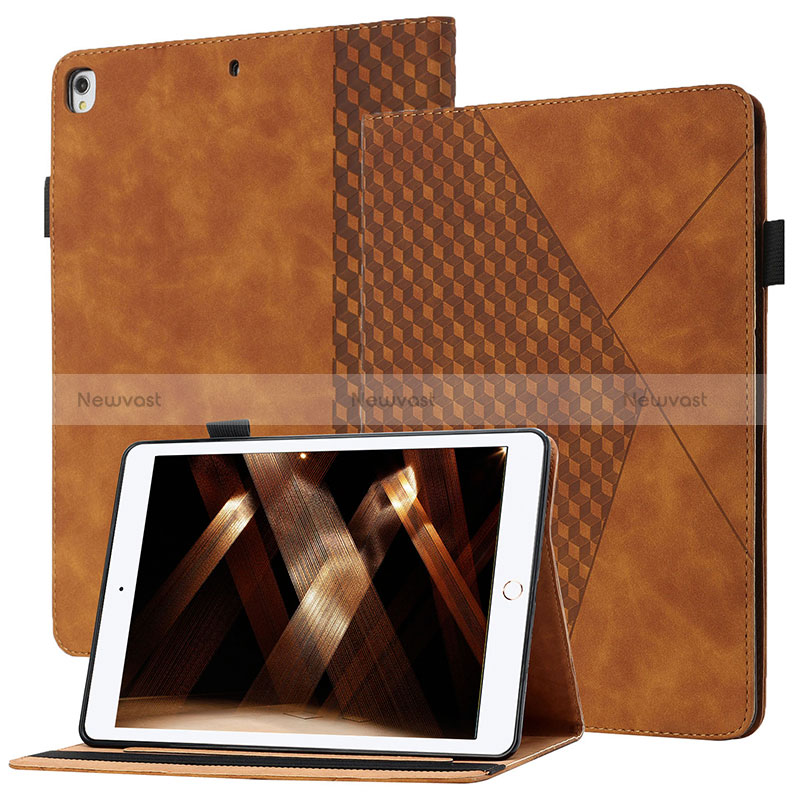 Leather Case Stands Flip Cover Holder YX1 for Apple iPad 10.2 (2020) Brown