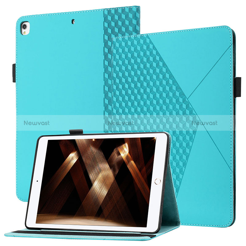 Leather Case Stands Flip Cover Holder YX1 for Apple iPad 10.2 (2020) Mint Blue