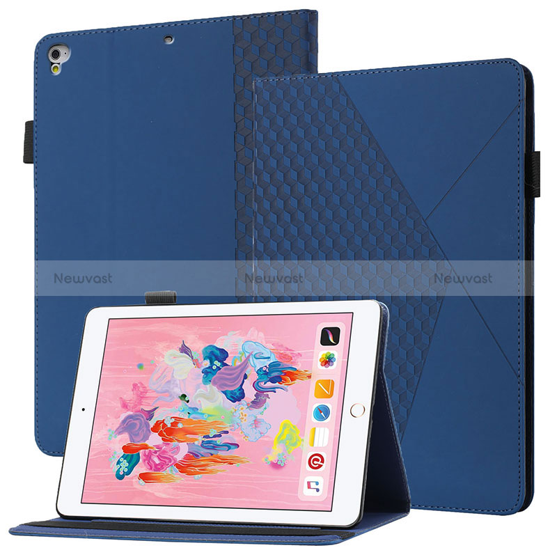 Leather Case Stands Flip Cover Holder YX1 for Apple iPad Air 2 Blue