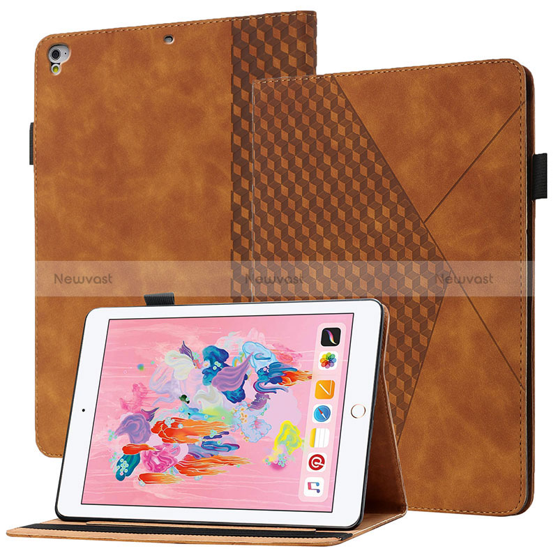 Leather Case Stands Flip Cover Holder YX1 for Apple iPad Air 2 Brown