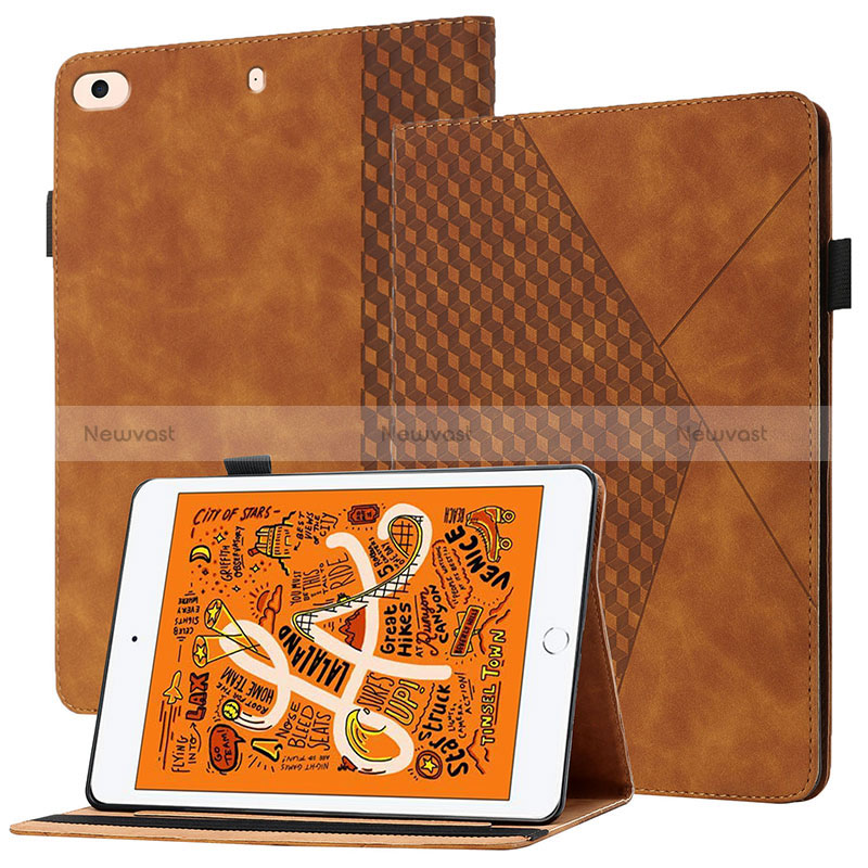 Leather Case Stands Flip Cover Holder YX1 for Apple iPad Mini 4 Brown