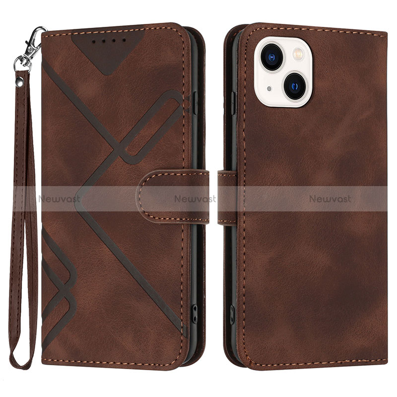 Leather Case Stands Flip Cover Holder YX1 for Apple iPhone 14 Plus