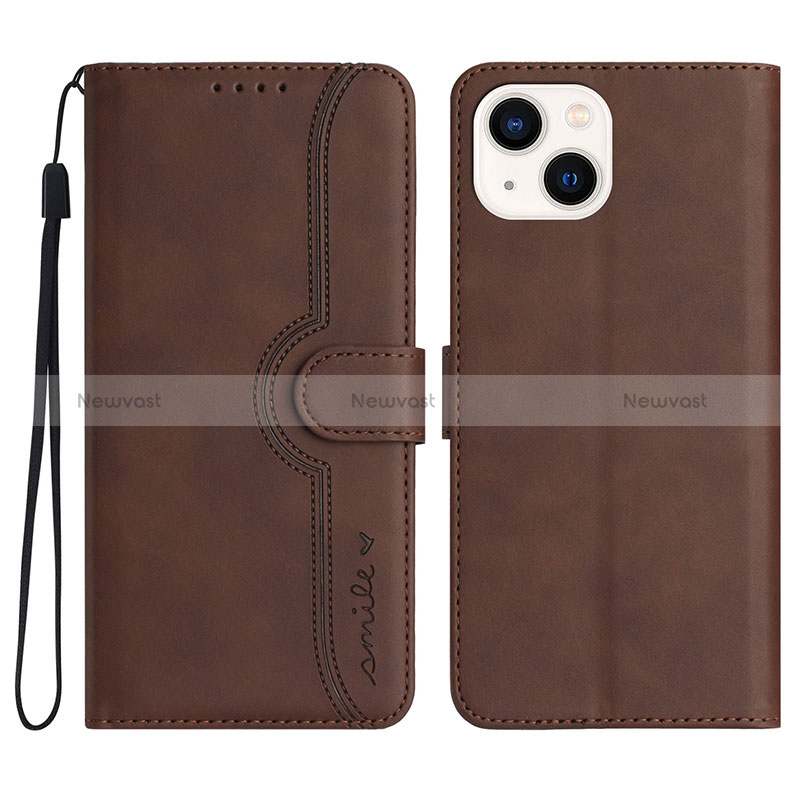 Leather Case Stands Flip Cover Holder YX2 for Apple iPhone 14 Plus