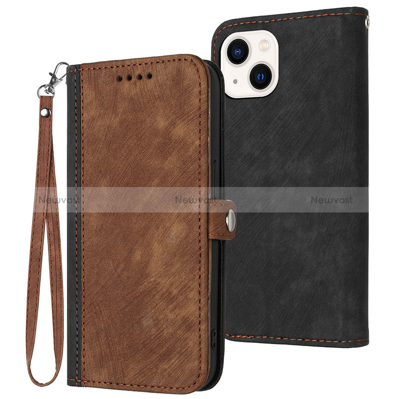 Leather Case Stands Flip Cover Holder YX3 for Apple iPhone 14 Plus