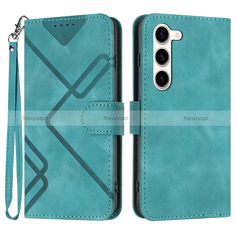 Leather Case Stands Flip Cover Holder YX3 for Samsung Galaxy S22 5G