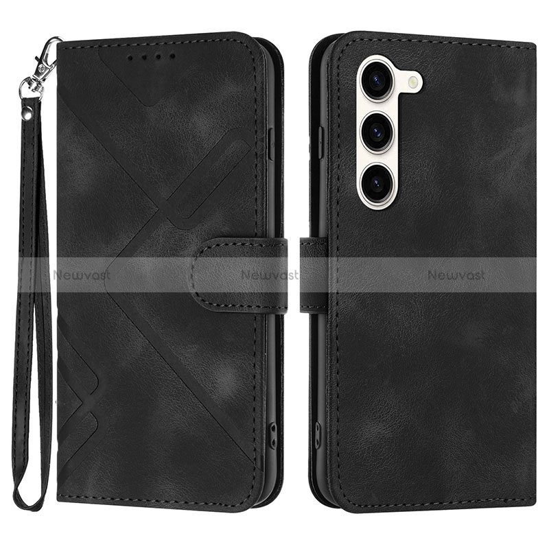 Leather Case Stands Flip Cover Holder YX3 for Samsung Galaxy S22 5G