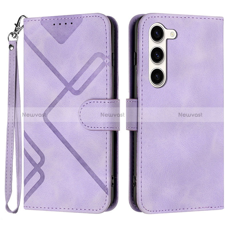 Leather Case Stands Flip Cover Holder YX3 for Samsung Galaxy S22 Plus 5G