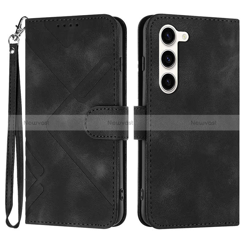 Leather Case Stands Flip Cover Holder YX3 for Samsung Galaxy S22 Plus 5G