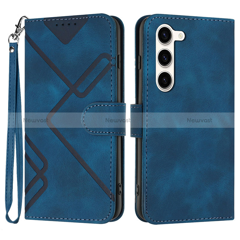 Leather Case Stands Flip Cover Holder YX3 for Samsung Galaxy S22 Plus 5G