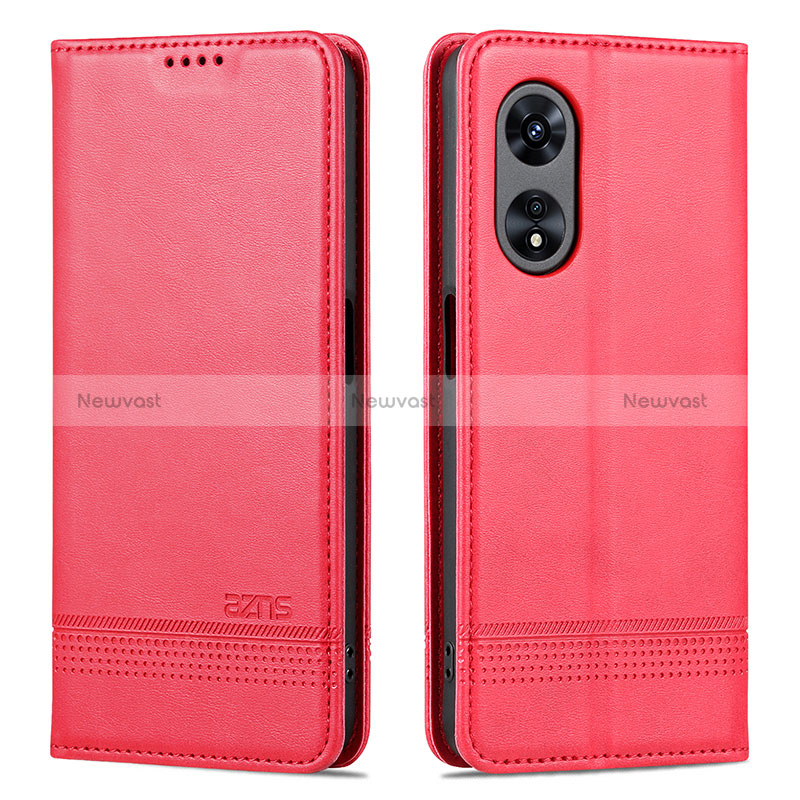 Leather Case Stands Flip Cover Holder YZ1 for Oppo A58 5G