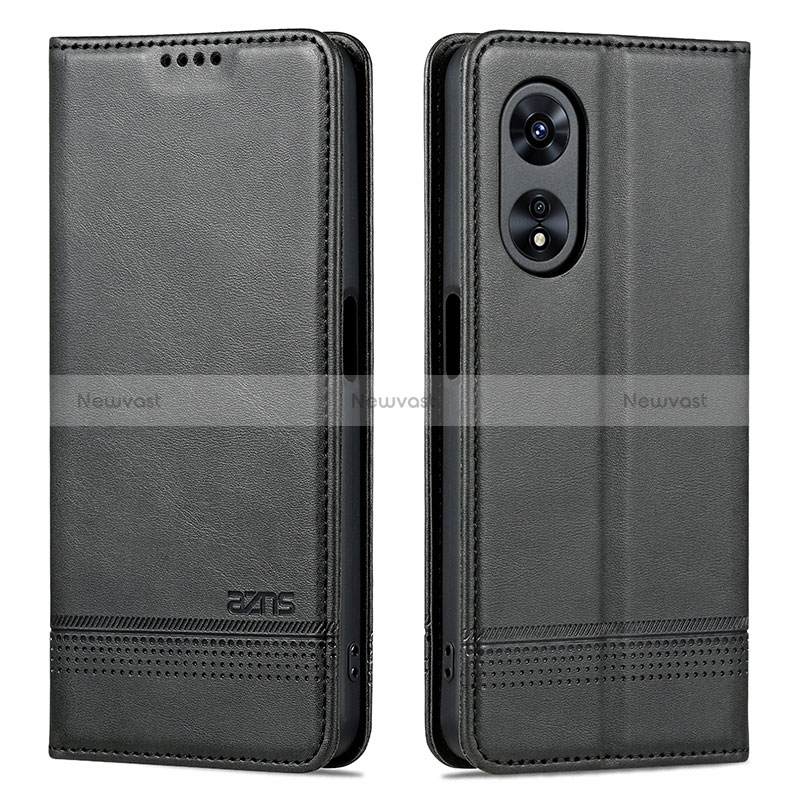 Leather Case Stands Flip Cover Holder YZ1 for Oppo A58 5G