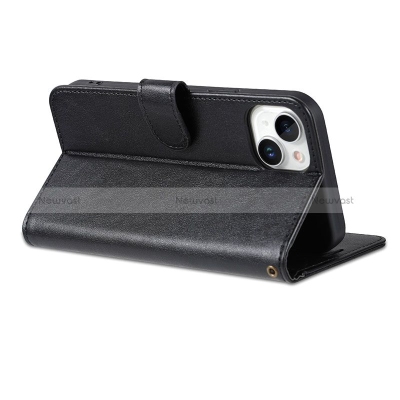 Leather Case Stands Flip Cover Holder YZ3 for Apple iPhone 14