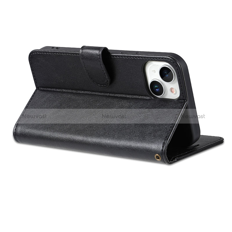 Leather Case Stands Flip Cover Holder YZ3 for Apple iPhone 14 Plus