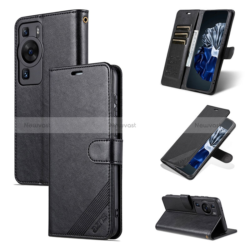 Leather Case Stands Flip Cover Holder YZ3 for Huawei P60 Pro
