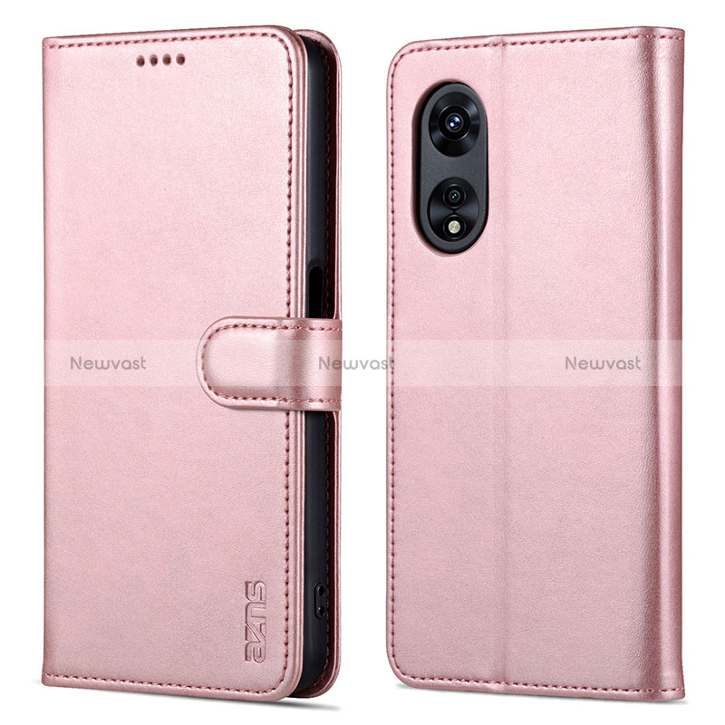 Leather Case Stands Flip Cover Holder YZ5 for Oppo A58 5G