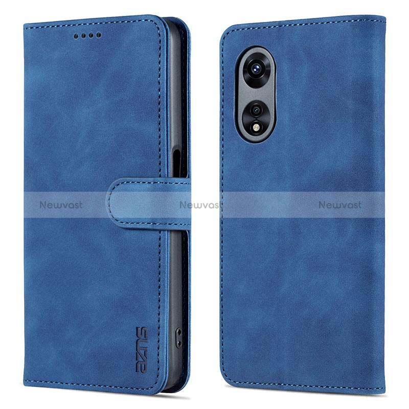 Leather Case Stands Flip Cover Holder YZ5 for Oppo A78 5G
