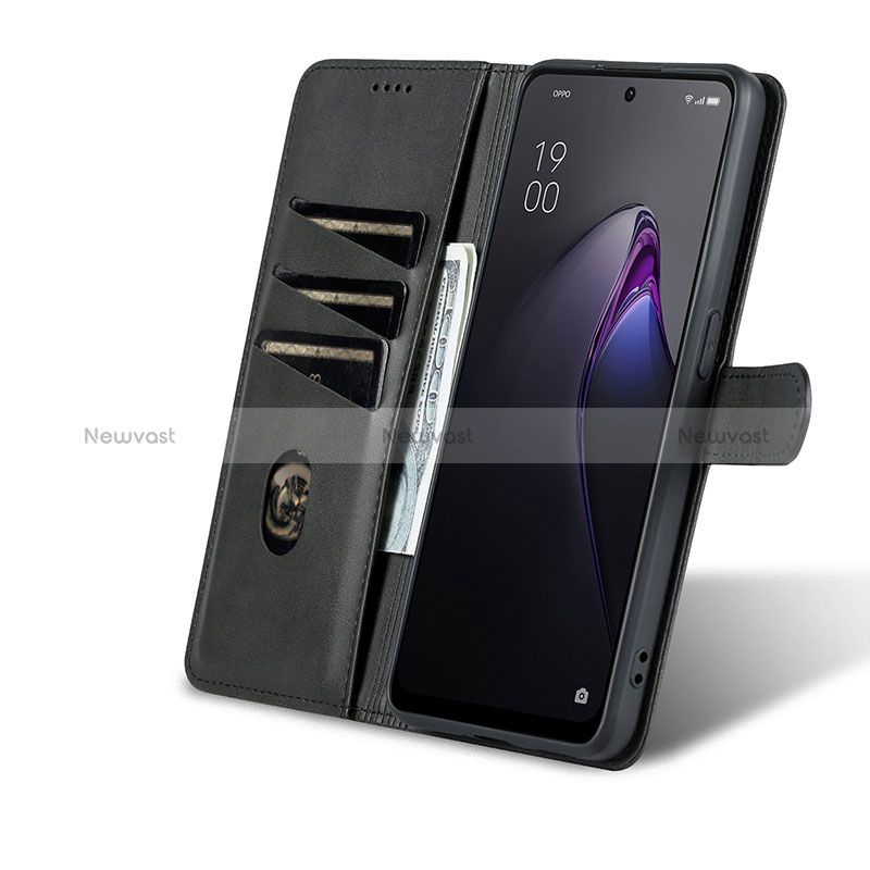 Leather Case Stands Flip Cover Holder YZ5 for Oppo Reno9 Pro 5G