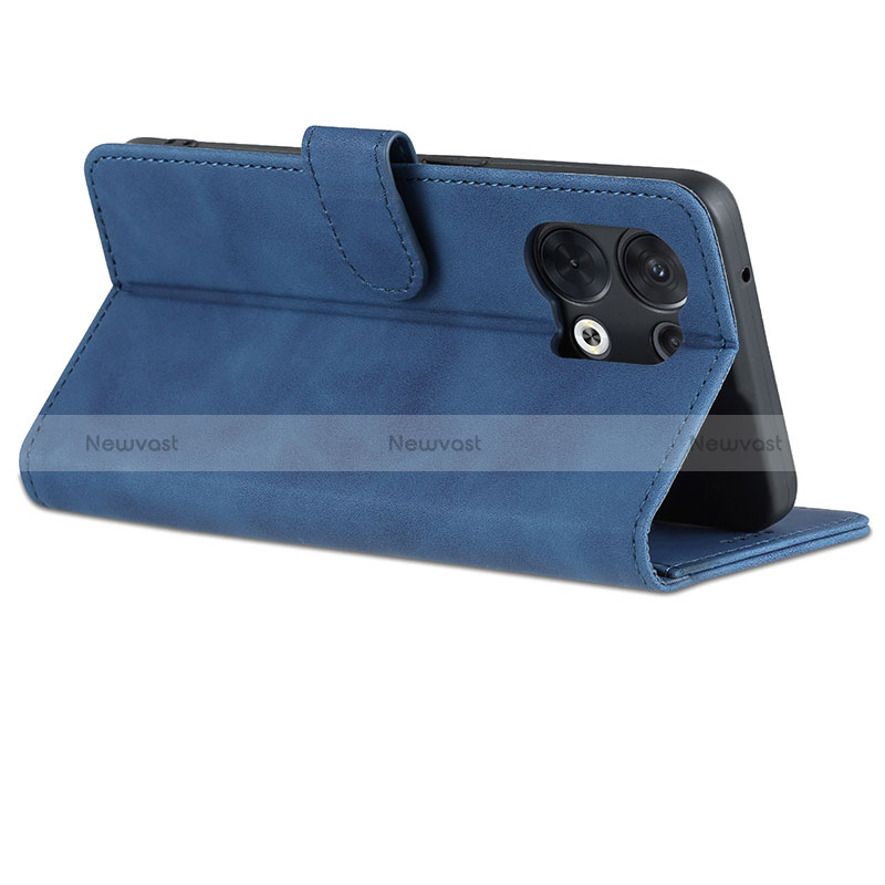 Leather Case Stands Flip Cover Holder YZ6 for Oppo Reno9 5G