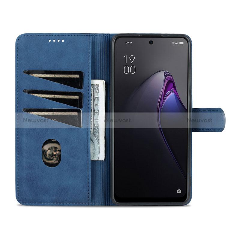 Leather Case Stands Flip Cover Holder YZ6 for Oppo Reno9 Pro 5G