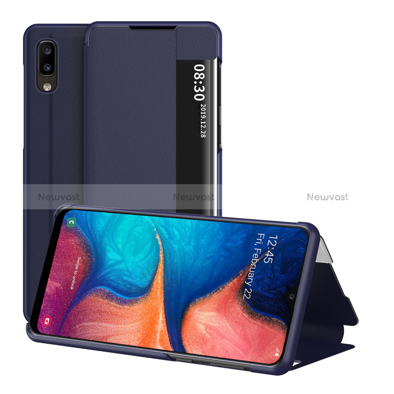 Leather Case Stands Flip Cover Holder ZL2 for Samsung Galaxy A20e