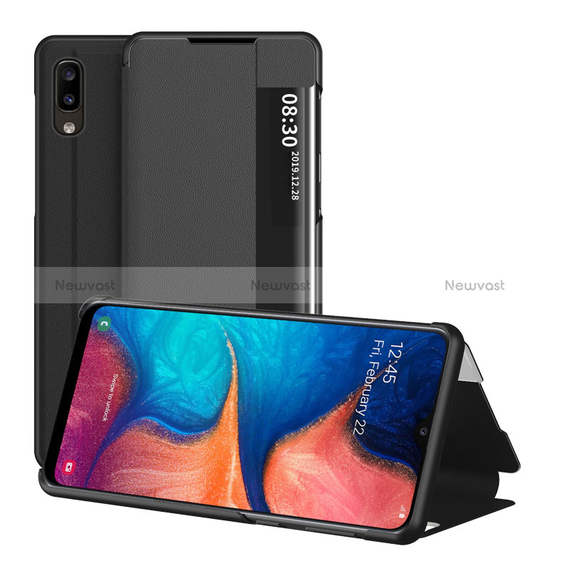 Leather Case Stands Flip Cover Holder ZL2 for Samsung Galaxy A20e