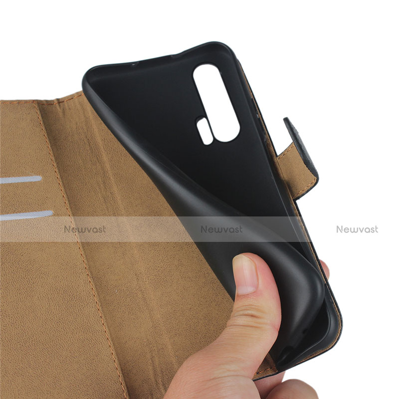 Leather Case Stands Flip Cover K01 for Huawei Honor 20 Pro Black