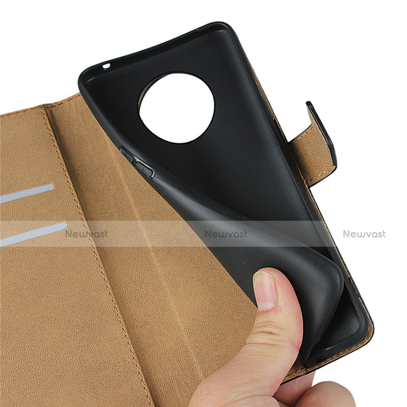 Leather Case Stands Flip Cover K01 for OnePlus 7T Black