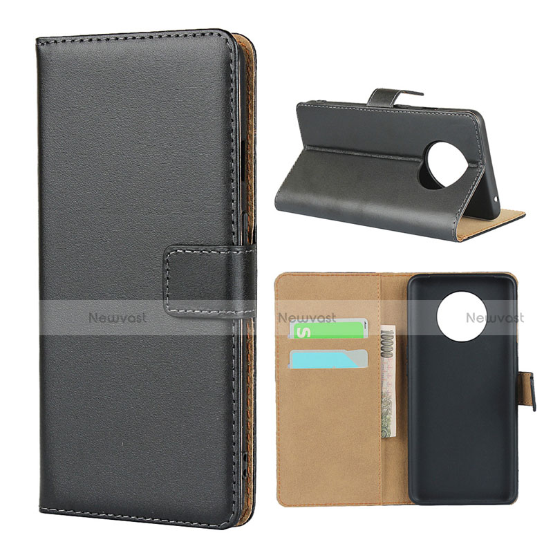 Leather Case Stands Flip Cover K01 for OnePlus 7T Black