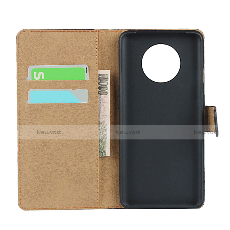 Leather Case Stands Flip Cover K01 for OnePlus 7T Black