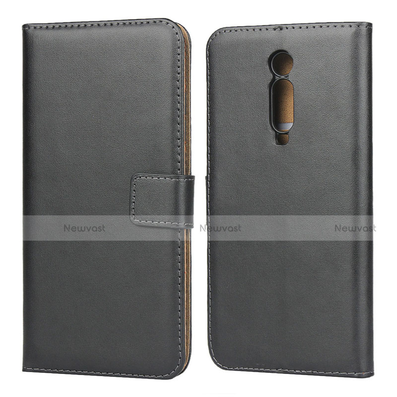 Leather Case Stands Flip Cover K01 for Xiaomi Mi 9T Pro Black