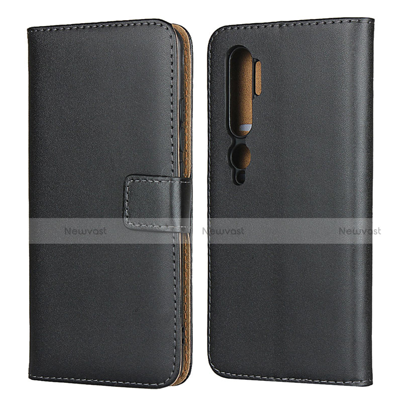 Leather Case Stands Flip Cover K01 for Xiaomi Mi Note 10 Black