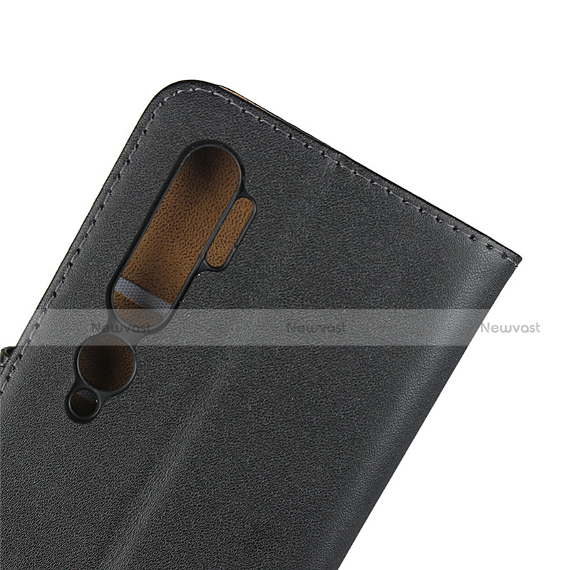 Leather Case Stands Flip Cover K01 for Xiaomi Mi Note 10 Black