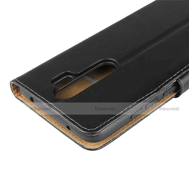 Leather Case Stands Flip Cover K01 for Xiaomi Redmi Note 8 Pro Black