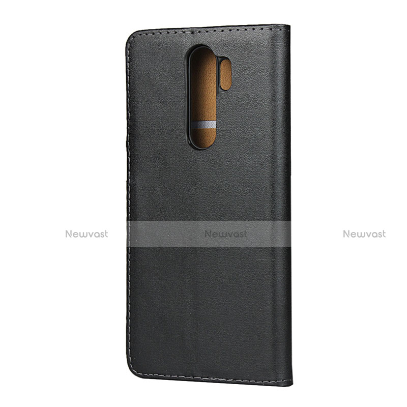Leather Case Stands Flip Cover K01 for Xiaomi Redmi Note 8 Pro Black