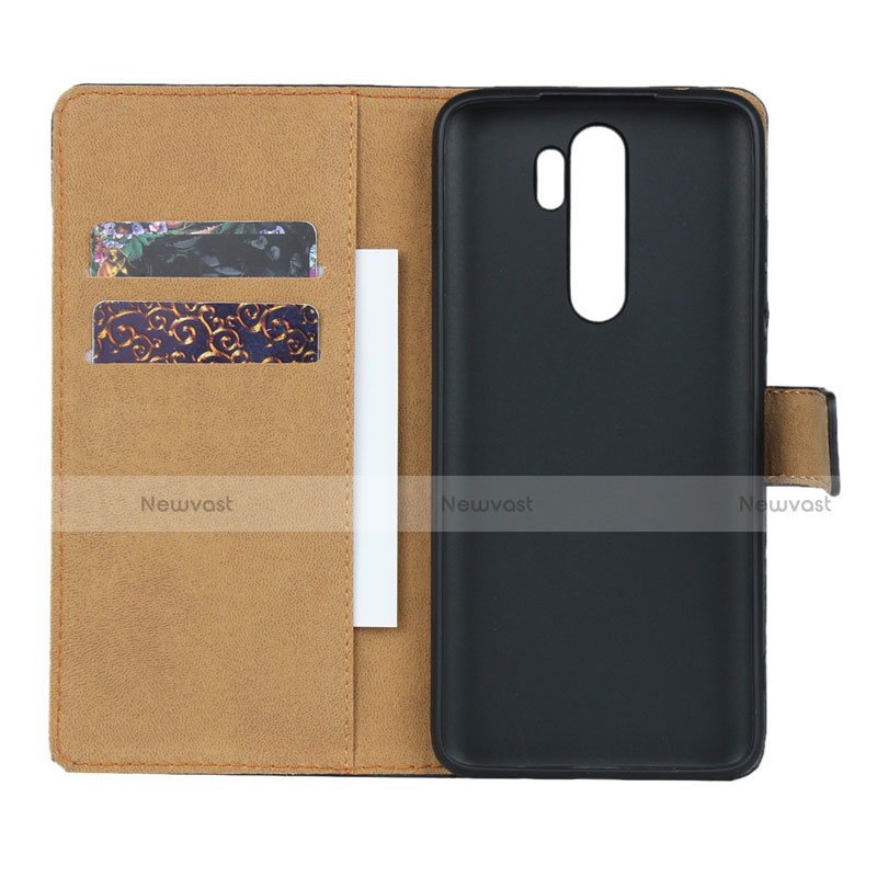 Leather Case Stands Flip Cover K01 for Xiaomi Redmi Note 8 Pro Black