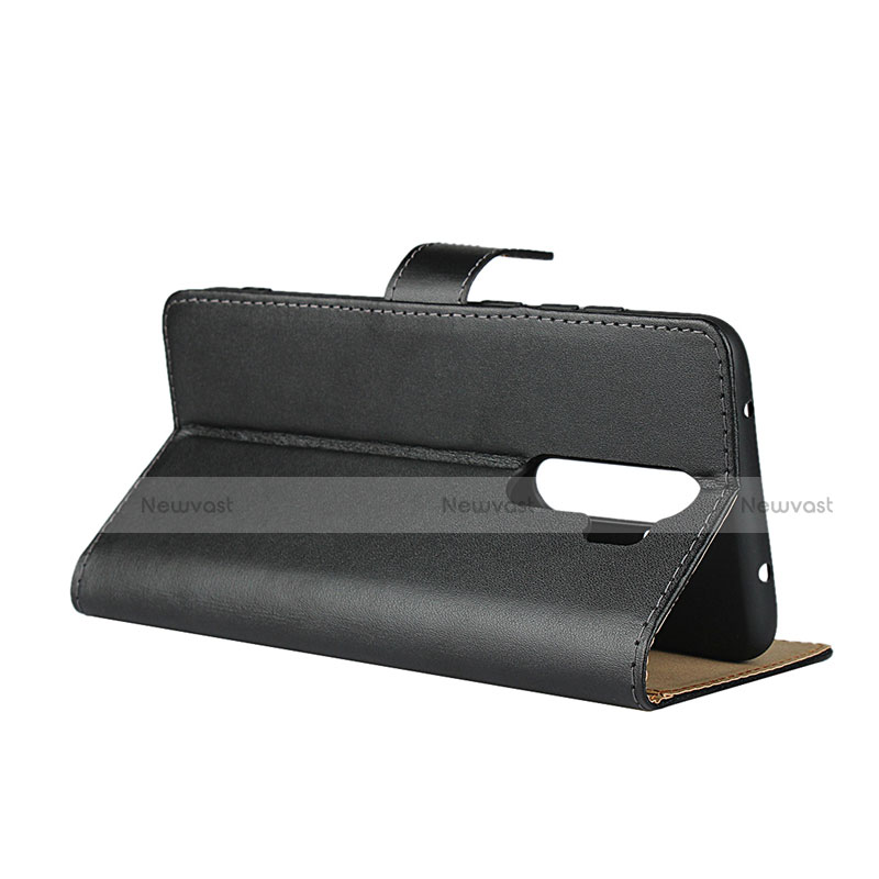 Leather Case Stands Flip Cover K01 for Xiaomi Redmi Note 8 Pro Black